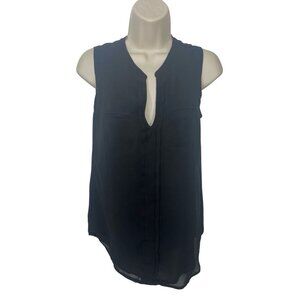JAPNA Women's Size Small Black Lined Sleeveless Blouse